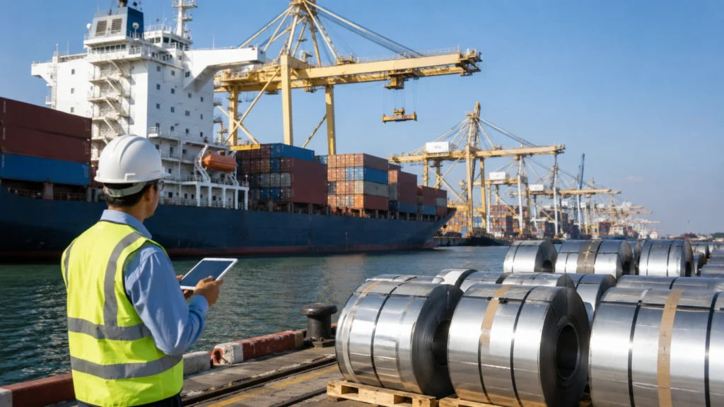 07 International Sourcing Image 1 Port Logistics And Steel Coils (1)